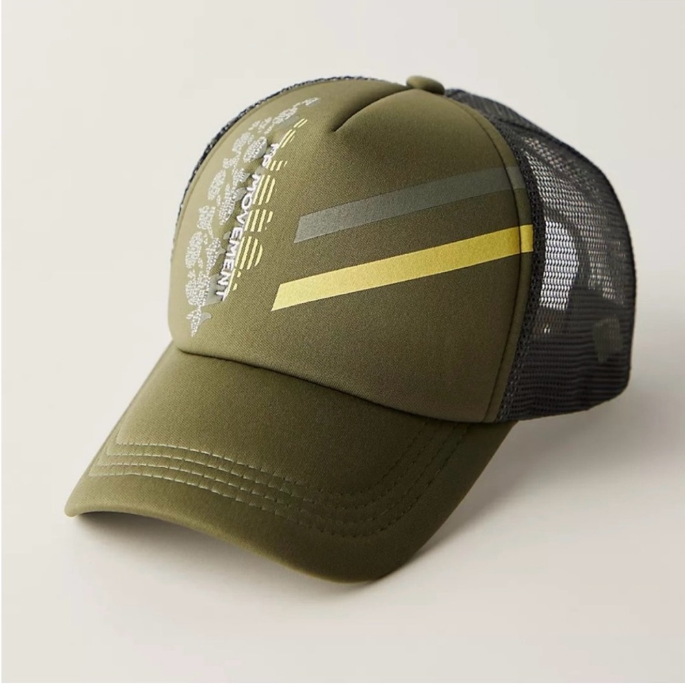 NWOT Free People Movement Trail Runner Trucker Hat in Olive